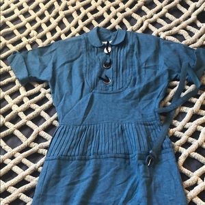 1950s  blue wiggle dress